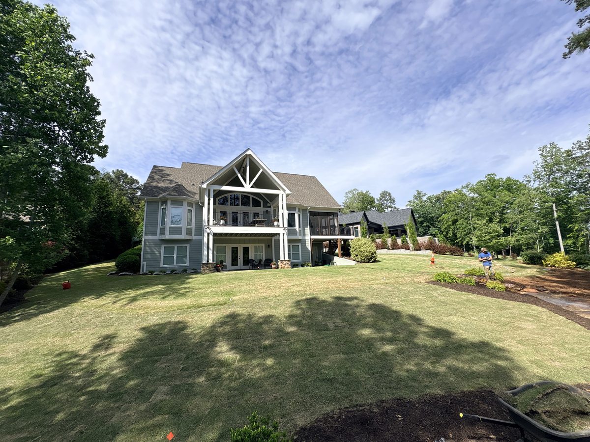 Sod installation Lake Keowee SC — Iron Lungs