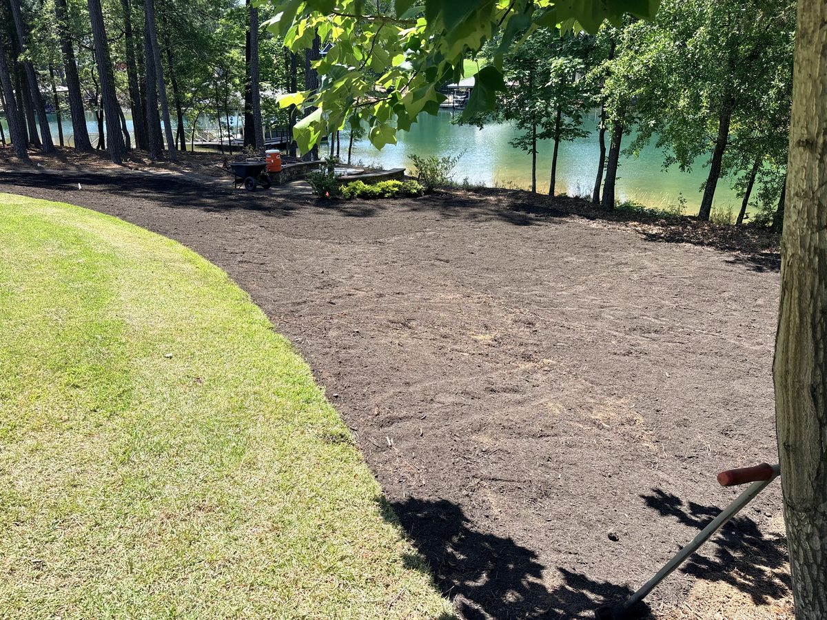 Before Zoysia sod installation Lake Keowee SC — Iron Lungs